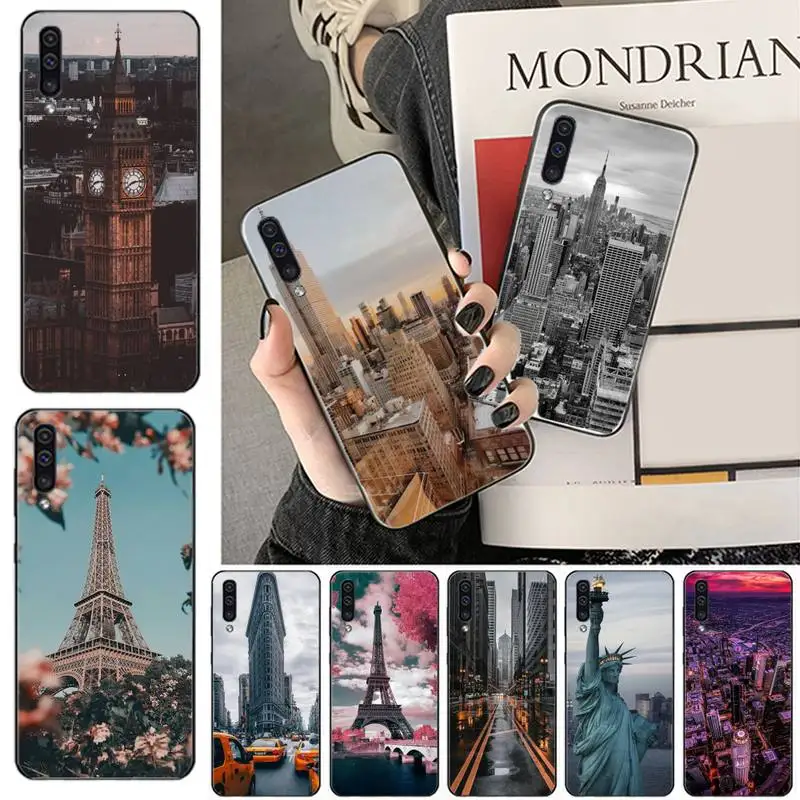 

Fashion London Paris New york Phone Case For Samsung galaxy S 7 8 9 10 20 edge A 6 10 20 30 50 51 70 note 10 plus