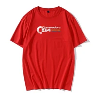 retro commodore 64 tops t shirt new pure cotton tees camisas c64 amiga computer geek nerd 3d tshirts o neck tops tees