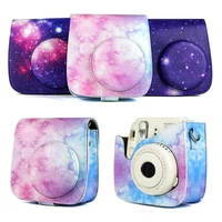for fujifilm instax polaroid mini 8 8 9 symphony camera bag starry sky color protective cover leather pouch carry camera case