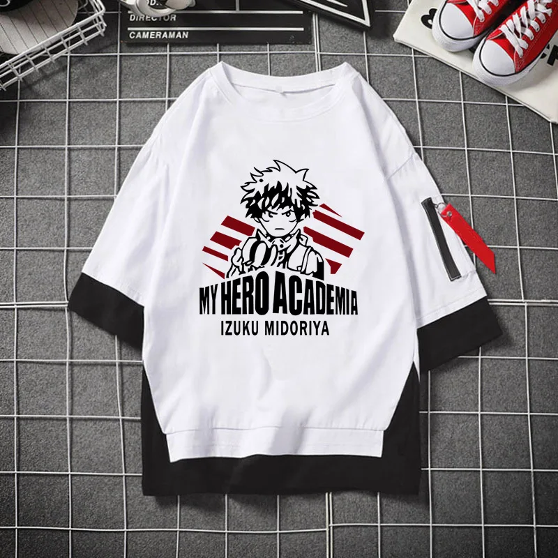

Мужская футболка с принтом аниме My Hero Academia, уличная одежда в стиле аниме «Моя геройская Академия»