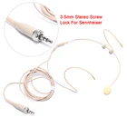 Обновление версии электретный конденсаторный головной микрофон гарнитуры 3,5 мм разъём Jack (TRS) Блокировка микрофон для Sennheiser тела пакет толстый кабель