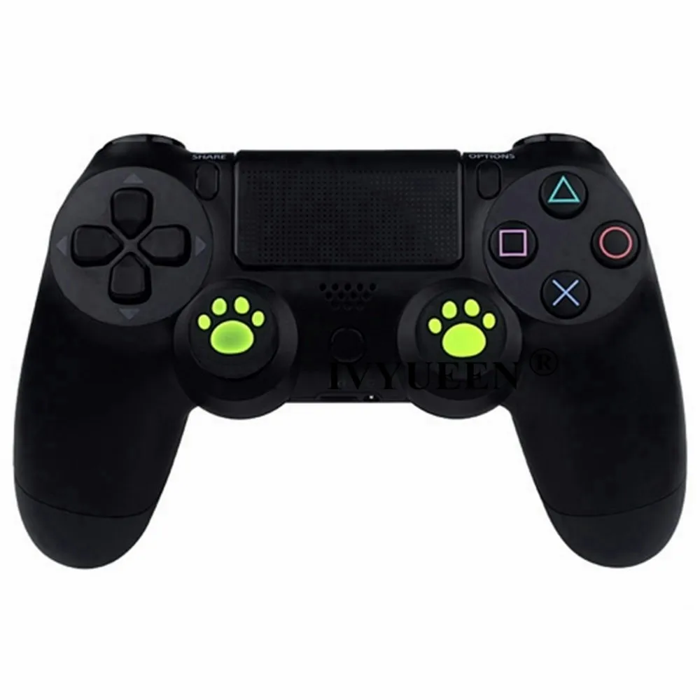 4 шт. силиконовые аналоговые ручки IVYUEEN для Sony PlayStation PS4 Slim Pro колпачки контроллера