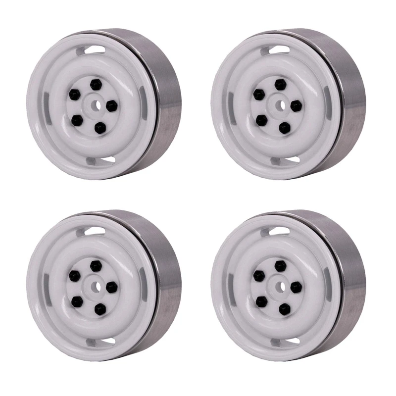 

4Pcs/Set Metal 1.9inch Wheel Hub Rim Beadlock for SCX10 TRX4 TRX6 D90 900046