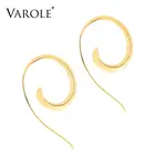 Серьги-кольца женские, золотистого цвета, изящные