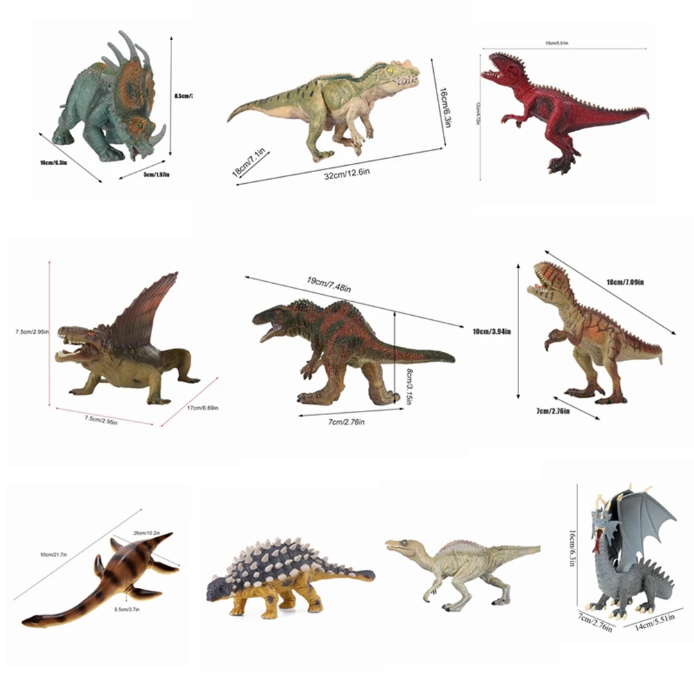 Новый Jurassic Mosasauru динозавр игрушка мягкая ПВХ фигурка ручная роспись животное