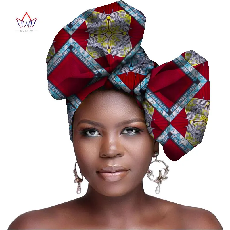 

20 Color African Head Wraps Nigerian Gele Headtie for Women Rich Print Headband Traditional Bazin Dresses Scarf 50*180CM wyb431