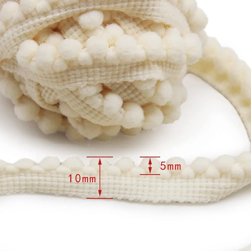 1-10 ярдов цветной мини-помпон с жемчугом | Дом и сад