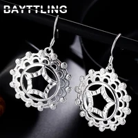 bayttling new 42mm silver color exquisite geometric patterns for couplesladies party gifts engagement jewelry