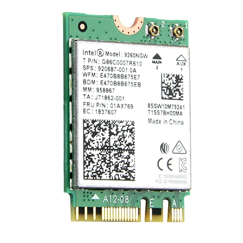 Двухдиапазонный беспроводной-AC 9260 для Intel 9260NGW NGFF 802.11Ac MU-MIMO 1730 Мбит/с 1 73 Гбит/с WiFi +