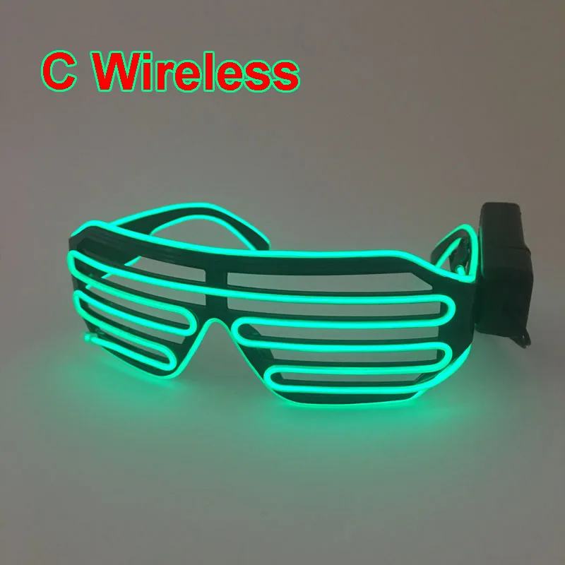 

LED Glasses Costume EL Wire Light-Up Party-Decor Halloween-Decoration LED Glasses DJ Rave Luminous EL Wire