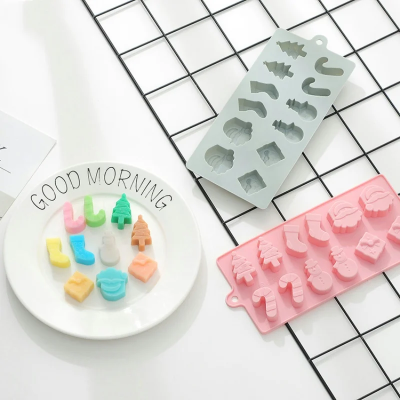 Полостей Рождественский дизайн силиконовая форма для торта Конфета шоколадное