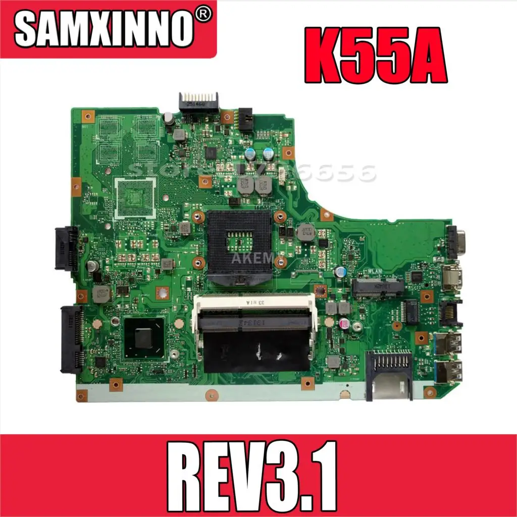 

K55VD Motherboard REV3.1 RAM For Asus K55A K55VD laptop Motherboard K55VD Mainboard K55A Motherboard K55VD mainboard test OK