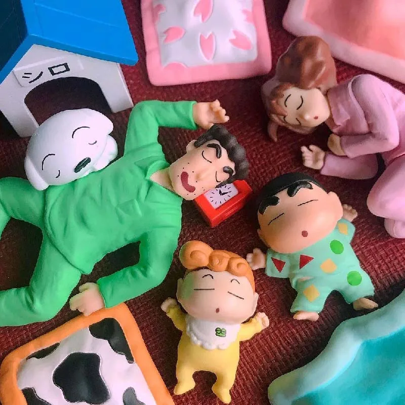 

Japan Genuine Crayon Shinchans Sleeping Hibernation Action Figures Capsule Toys Gashapon Doll Kids Toys Collect Gifts