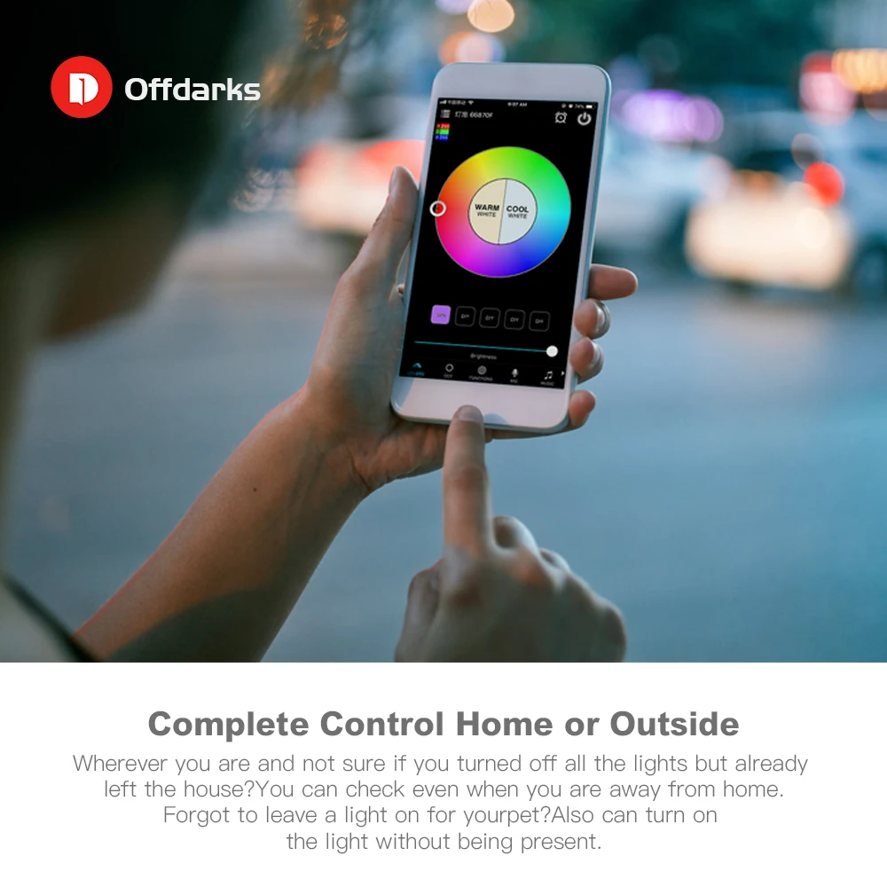 

OFFDARKS Smart Modern LED Ceiling Light RGB 48W/60W Dimming Color wifi voice control for living room bedroom kitchen ceiling lam