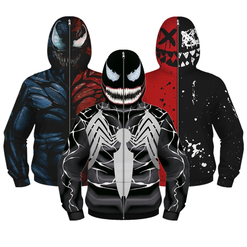 Autumn Winter Children's Jackets Child Zipper Face Sports Hoodies 5-12y Boy&Girl's Loose Coat Kids Superhero Hooded Tops Clothes