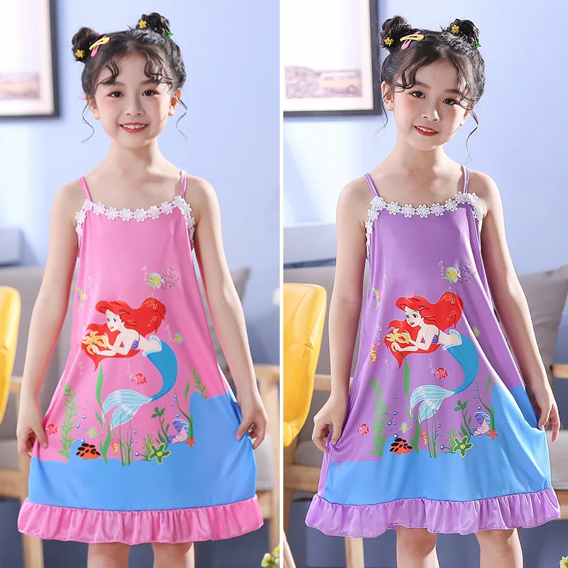 Холодное сердце Анна Эльза для девочек ледяное шелковое платье слинги летняя