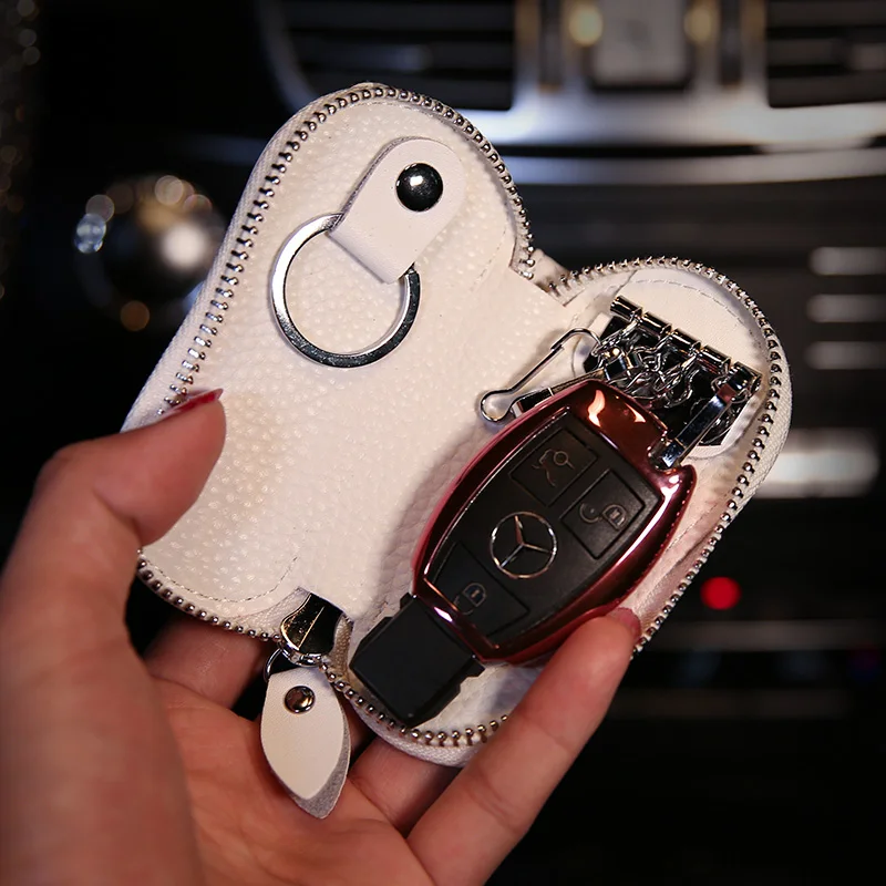 

Fashion Crystal Diamond Lady Key Wallet Bag Women PU Leather Solid Key Chain Crystal Diamanted Car Key Case Bag Girls Women