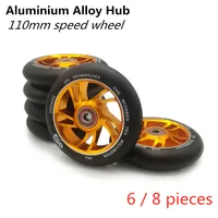 Heavy Speed 110mm Wheel for Street Road Moutain Single Line Skating Downhill Roller Skates Tires Alloy CNC Hub 88A Durable PU
