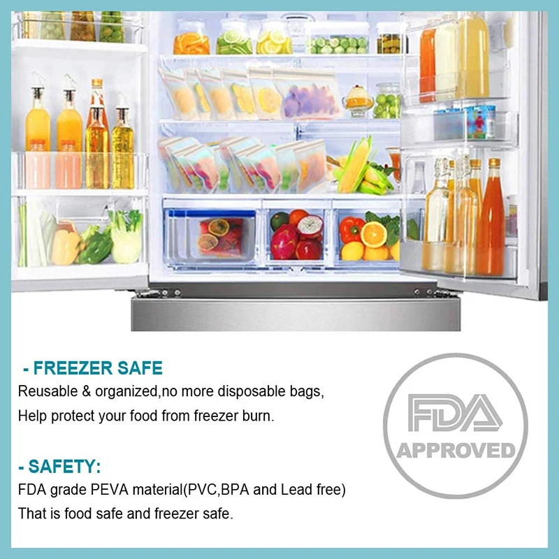 Мешки для хранения продуктов многоразовые мешки без BPA герметичные пакеты