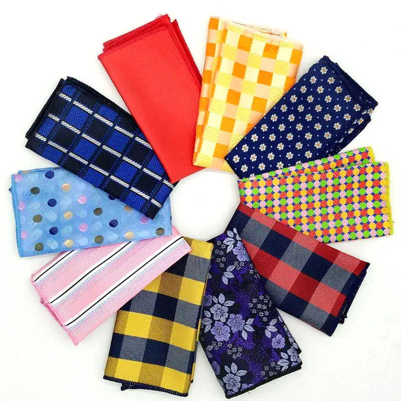 Роскошный мужской Карманный квадратный платок в полоску клетку аксессуар для