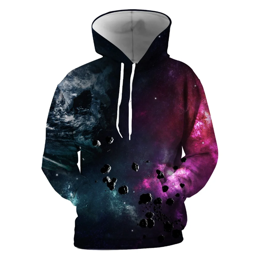 

Толстовка мужская с длинным рукавом, повседневный свитшот с капюшоном в стиле Харадзюку, худи в стиле хип-хоп из полиэстера, большие размеры...