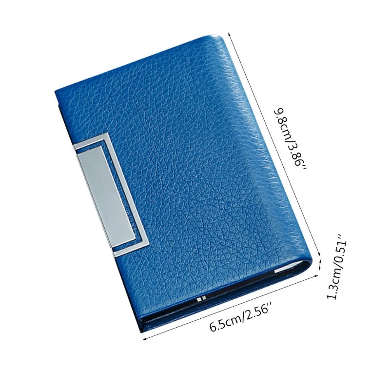 

KX4A Portable PU Leather Business Card Name Cards Holder 25-Card for Women Men Office