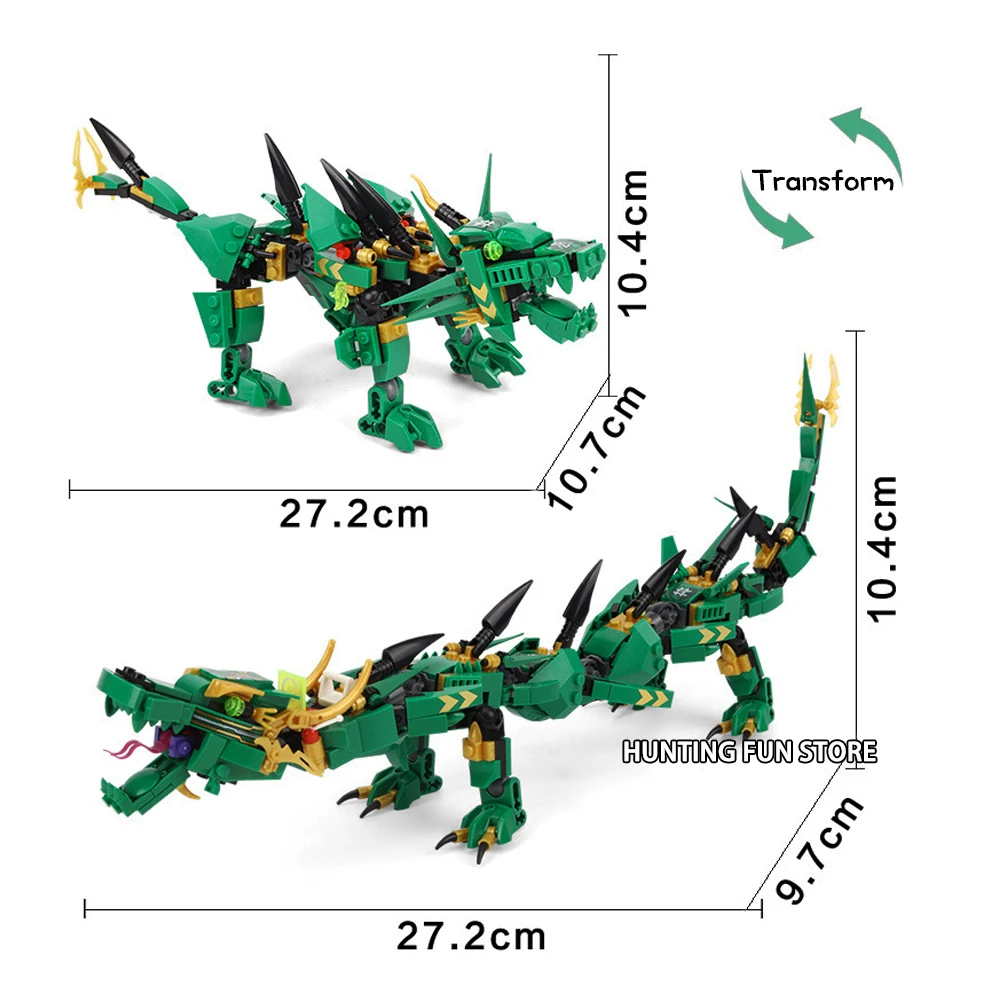 Летающий зеленый ниндзя-Дракон Mecha совместимый Ninjagoes 70612 набор миньфиг фигурки DIY строительные блоки игрушки для детей Подарки для мальчиков