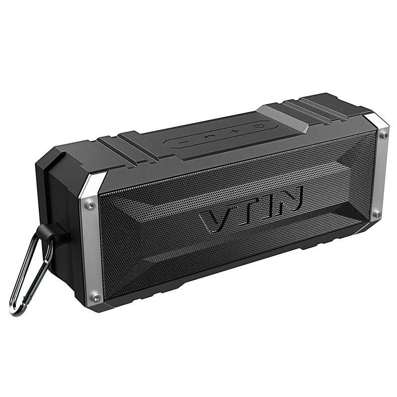 Black Speaker VTIN Punker Портативный беспроводной Bluetooth динамик 20 Вт Выход двойной 10 Вт драйверы Открытый водонепроницаемый динамик с микрофоном для смартфонов - Цвет: Black Speaker