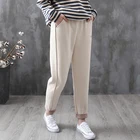 Шерстяные женские зимние брюки, плотные, теплые, винтажные, Осенние, теплые штаны, шаровары для женщин, вельветовые брюки, Капри