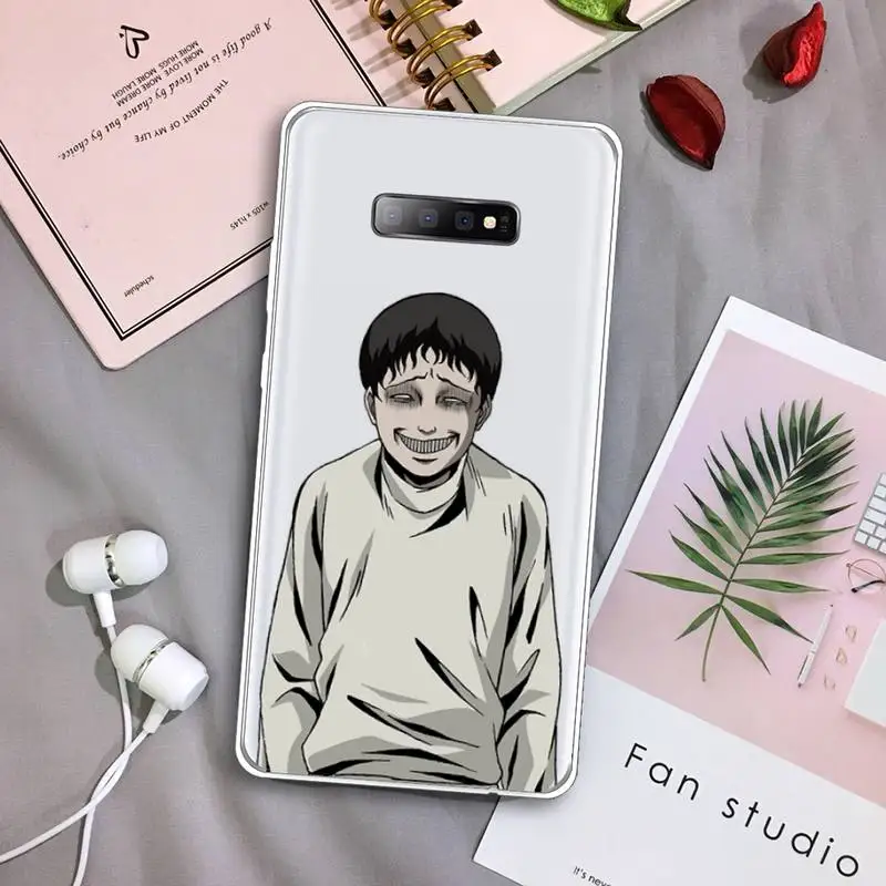 

Junji Ito Collection Tees anime Phone Case Transparent For Samsung Galaxy S A 5 7 8 9 2015 20 edge plus 10 e lite 2019