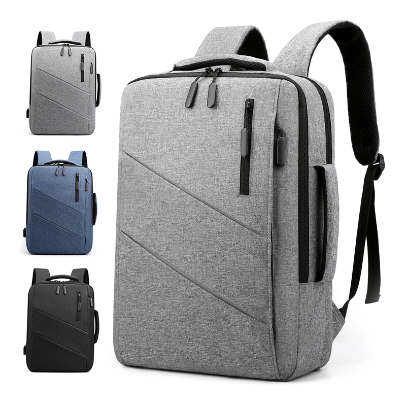 

New High Quality Large Capacity 15.6 Inch Daily School Backpack Multifunctional USB Charging Man Laptop Backpack For Teenager