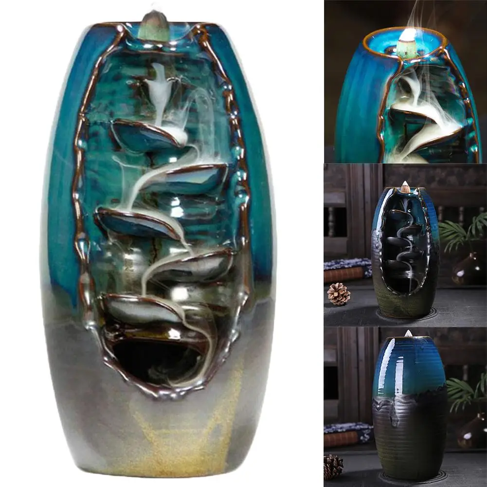 Керамическая водопада курильница для благовоний подставка горения Арома