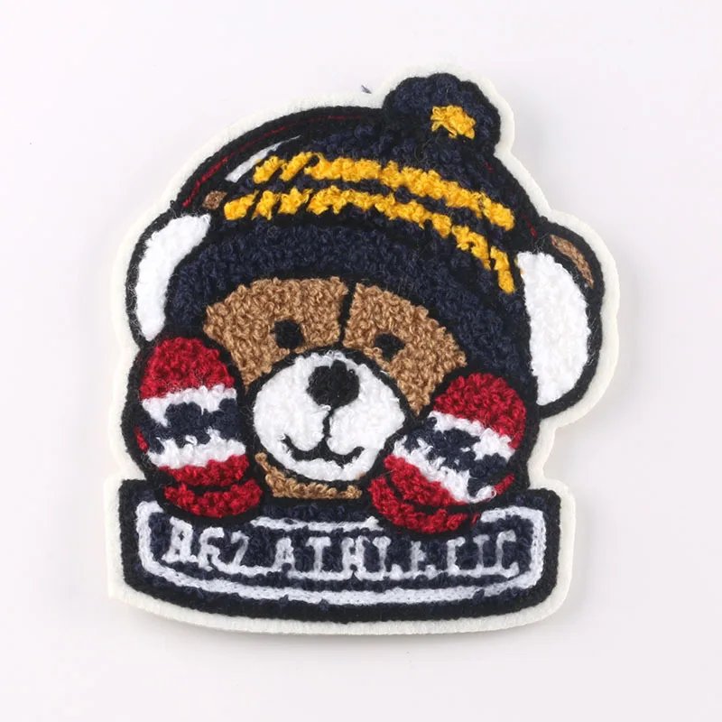 

Embroidery DIY Cartoon Bear Towel Embroidery Cloth Sticker Wholesale Clothing Accessories Patches Iron on Parches Appliques