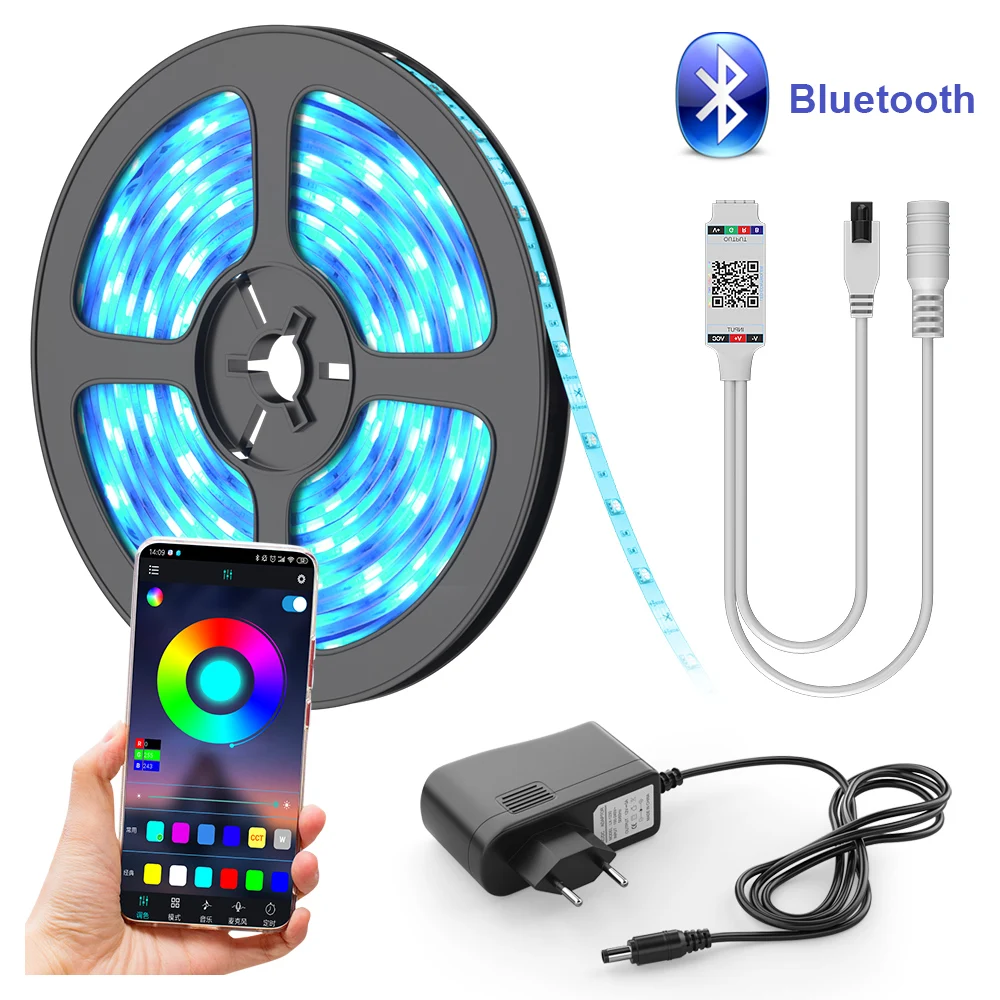 Светодиодная лента RGB 15 м светодиодный светильник 5050 SMD 2835 5 10 DC 12 В