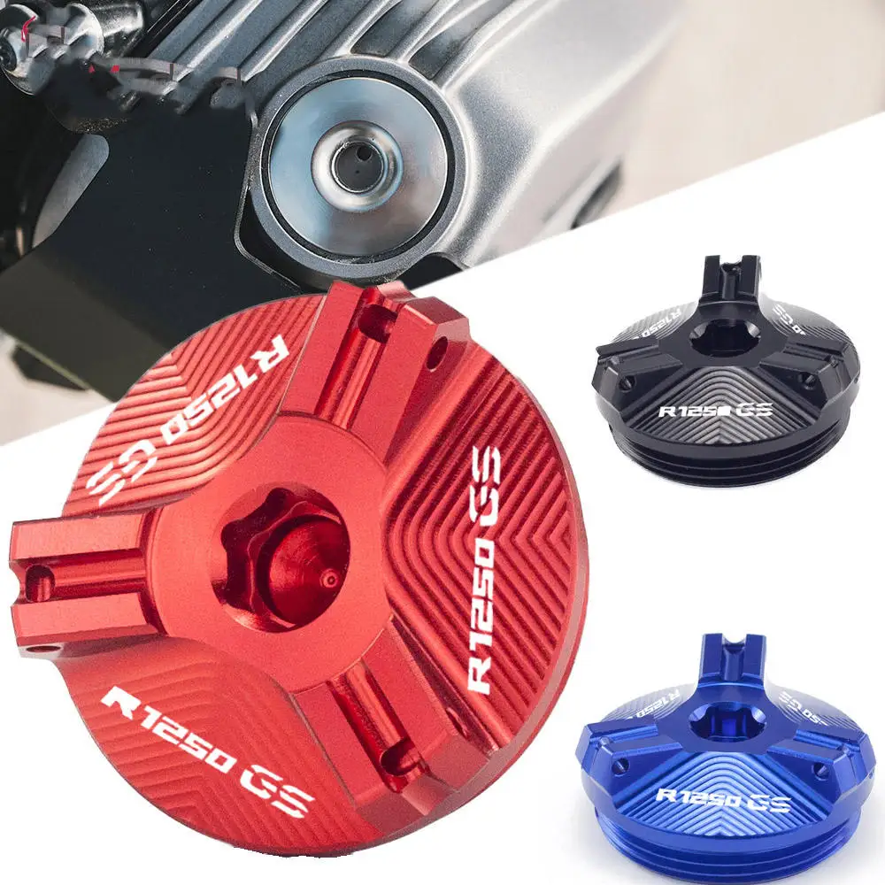 

REALZION Motorcycle Engine Oil Fuel Filler Filter Tank Cup Lid Guard Cover Plug For BMW R1250GS Adventure R1250GS