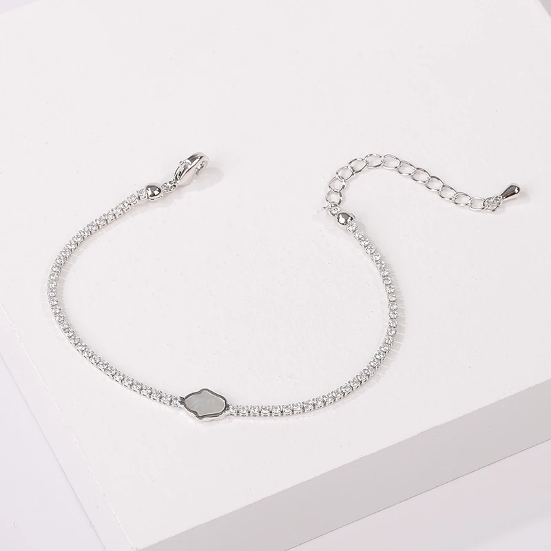 2021New Classic Simple Copper Inlaid Zircon&amp Shell Bracelets Jewelry Korean Fashion Accessories Girl Delicate Bracelet For Woman |