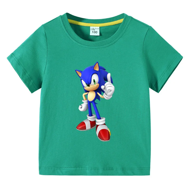 

Kids Baby Tshirt Cartoon Graphic Short Sleeve O-Neck Plussize The Hedgehog T Shirt Female Clothes Tee Tops