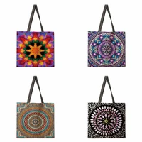 mandala pattern printing bag ladies leisure handbag ladies shoulder bag outdoor beach bag foldable shopping bag