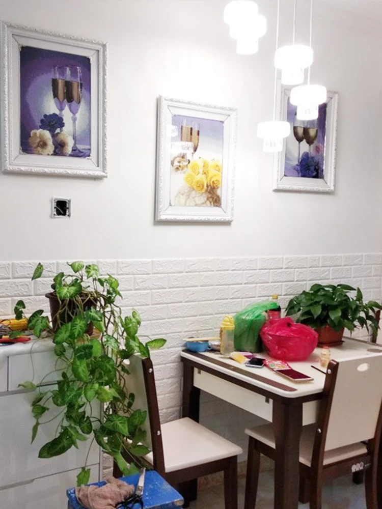 Самоклеящиеся 3D-Наклейки для стен 5 мм имитация кирпича мрамора тиснение сделай