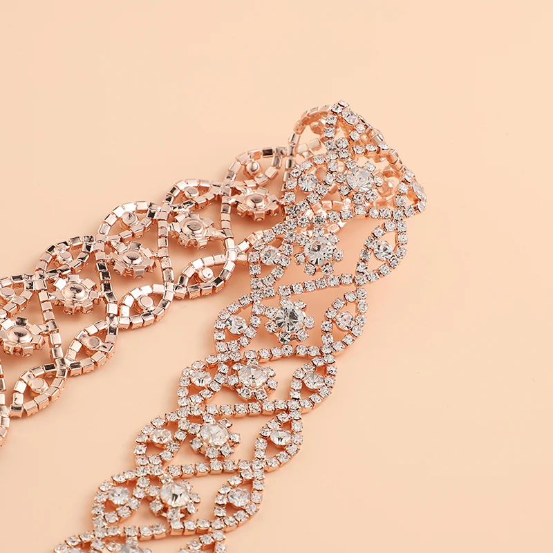 Роза золотистого цвета Стразы цветочное искусственное Свадебное Украшение