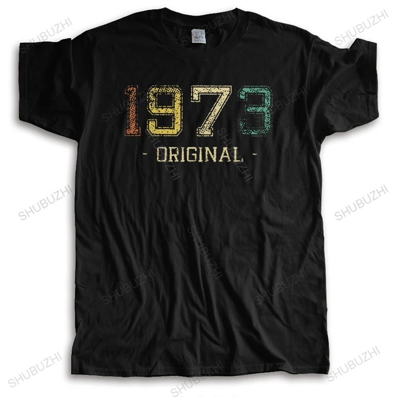 

Vintage Born In 1973 T Shirt Men Pure Cotton T-shirt Leisure Tee Tops Short Sleeved 48 Years Old 48th Birthday Tshirt Clothing