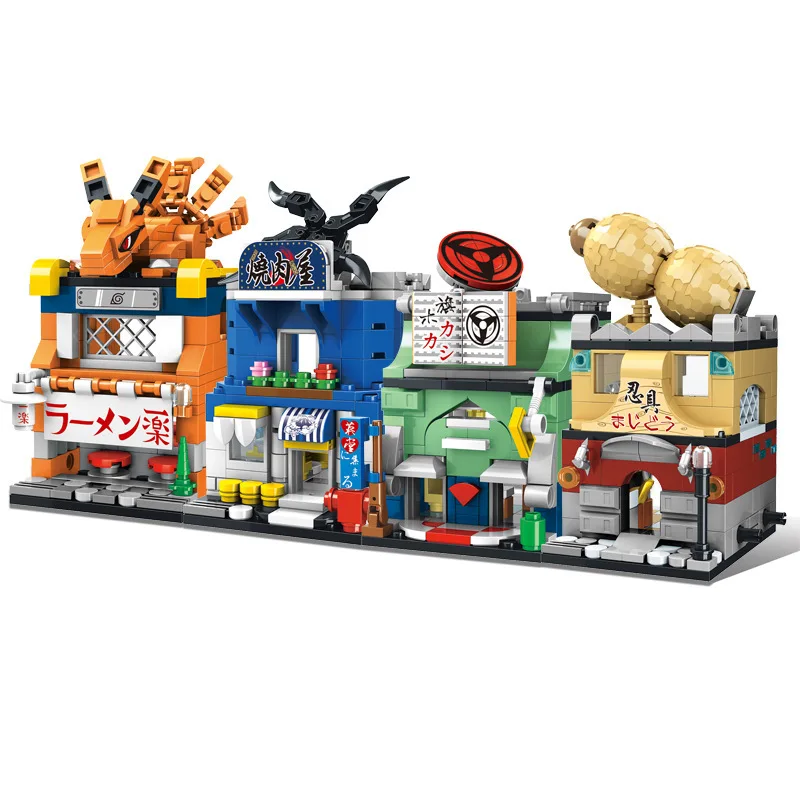 4 шт./лот 2022 комикс ниндзя дом мультфильм классический фильм город улица вид MOC