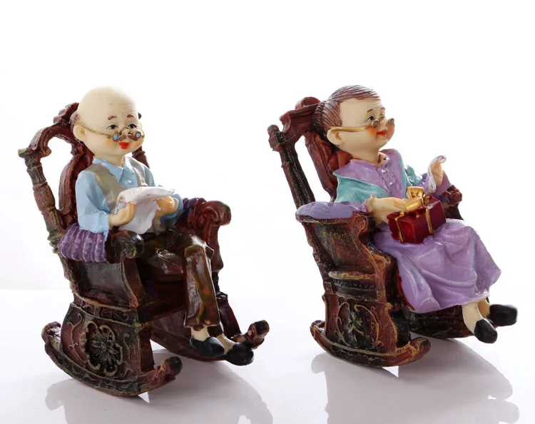 

Old man old lady art sculpture old man decoration home bedroom trinkets decoration hand-painted character crafts