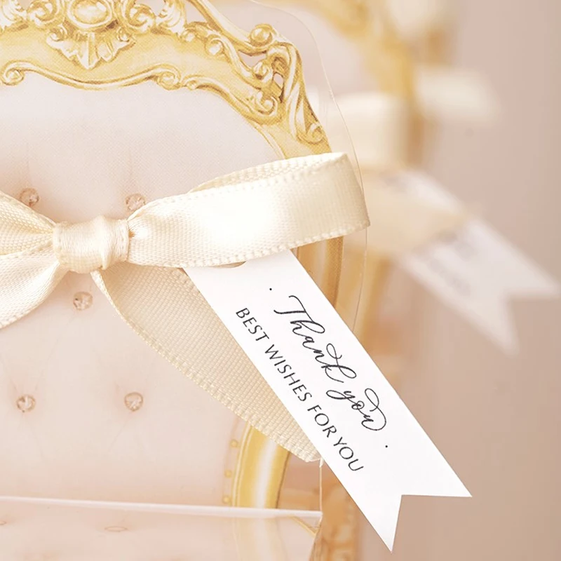 

10pcs Creative Retro Wedding Sugar Rose Gold Box PVC Gift Box with Ribbon Decorative Wedding Favor Table Decor Candy Boxes