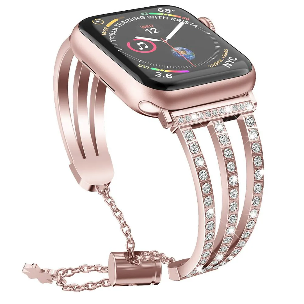 Браслет из нержавеющей стали для Apple Watch series 5 4 3 2 40 мм 44 38 42 мм|Ремешки часов| |