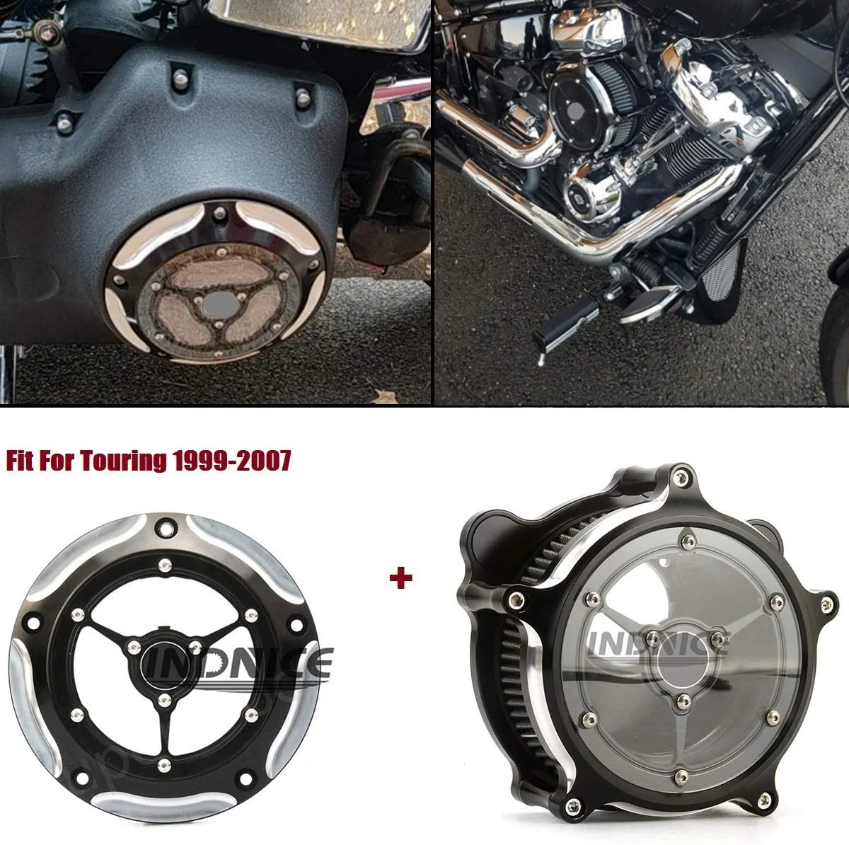 Набор для очистки воздуха с прозрачной крышкой harley 2008-2009 Softail Cross Bones FLSTSB 2010-2015 Fat |