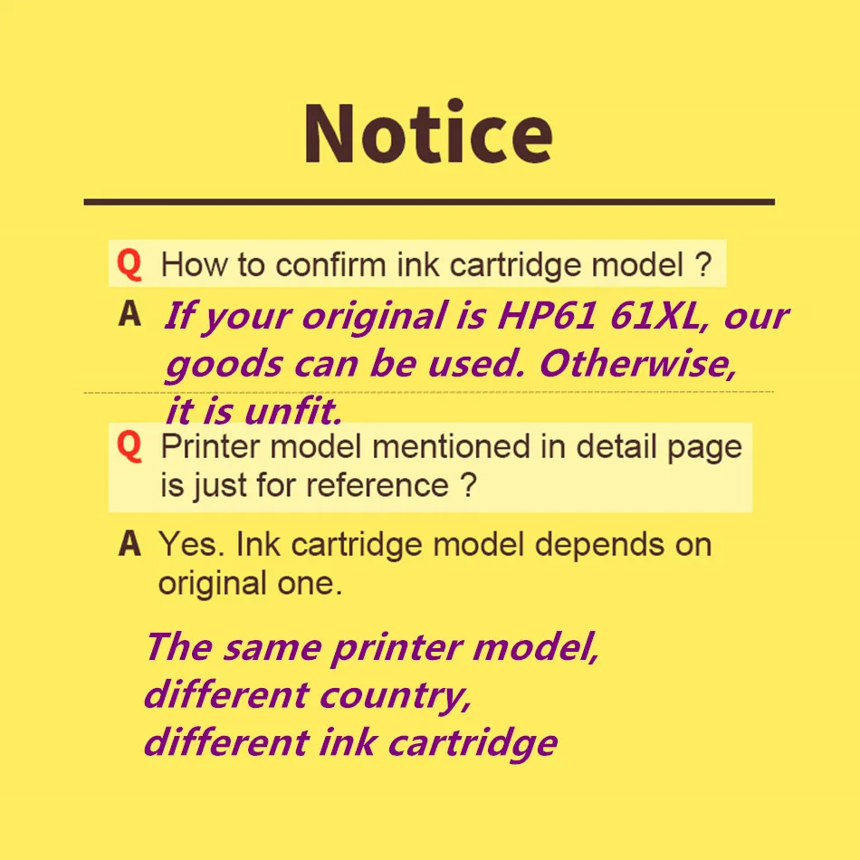 Чернила для HP61 61 61XL CH561ZZ Officejet Замена чернильных картриджей 2620 2630 4620 4630 4632 4634 4635 8040