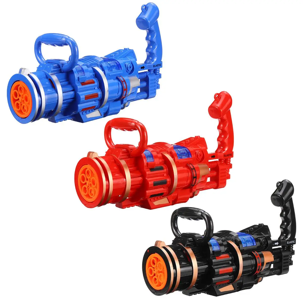 

2-in-1 Electric Bubble Machine With Bubble Toy Gatling Bubble Gun Kid Toy Children Outdoor Sports Gift for Wedding Decoration