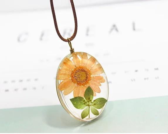 1 шт. сушеный цветок ожерелье Настоящее forget-me-Not живое растение Посеребренная Подвеска ожерелье ювелирные изделия - Окраска металла: 15