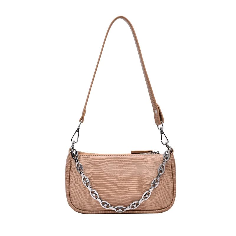 

MINI PU Leather Shoulder Bags For Women 2021 Chain Design Luxury Hand Bag Female Travel Solid Color Simple Purses